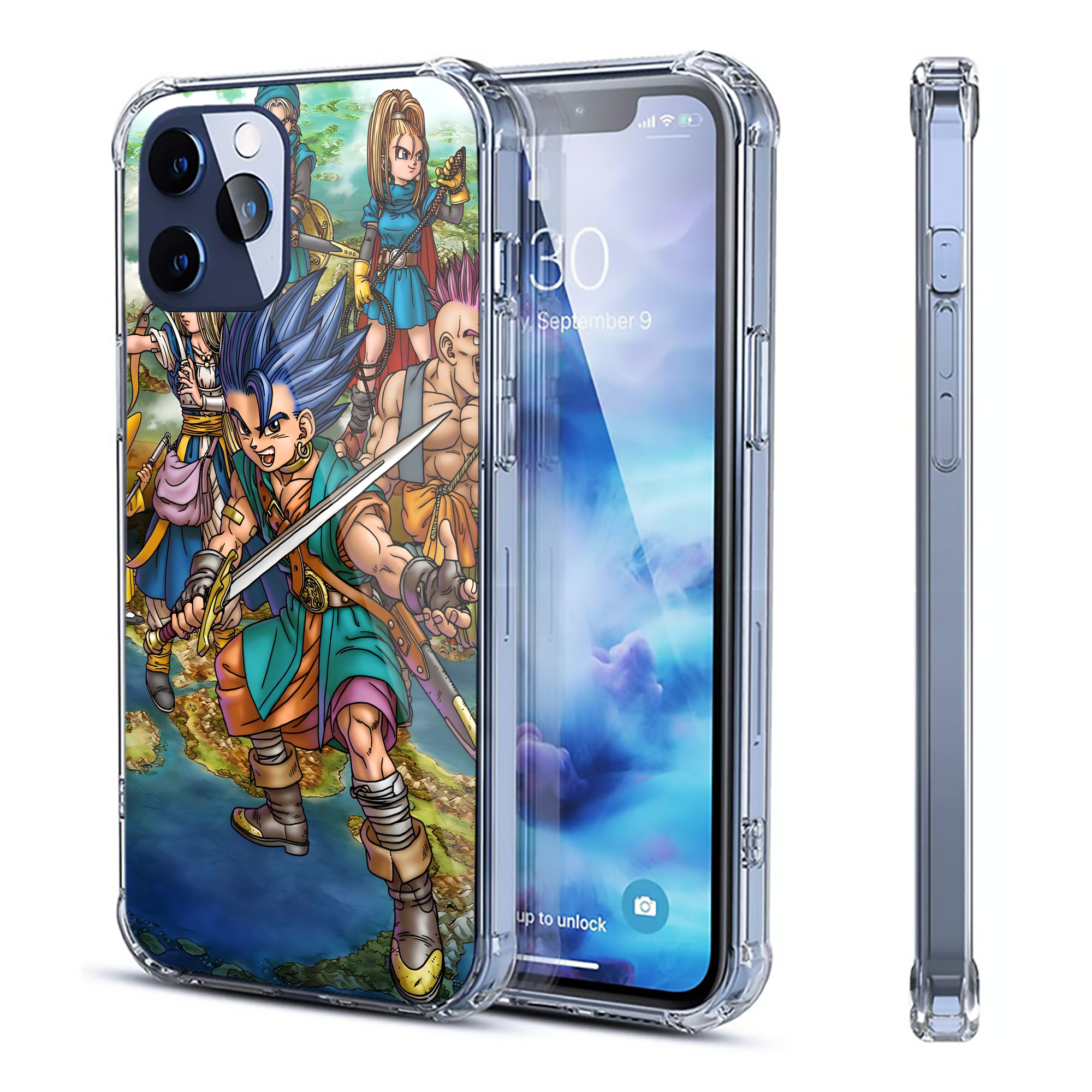（画像用） ドラゴンクエスト Doragon Kuesuto Dragon Quest 【iPhone 12シリーズ対応】透明スマホケース（クリアソフトケース）